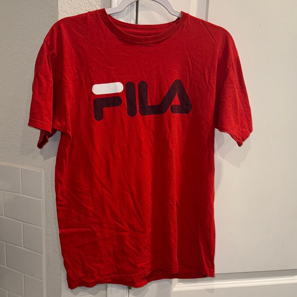Fila Bold Unisex Red Short Sleeve Tee